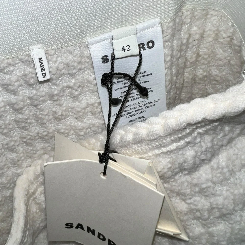 🌻NEW w/tags Sandro Fancy Braid Trim Side Zip Tweed Pants Women’s Size 42 US 10 - Picture 11 of 15